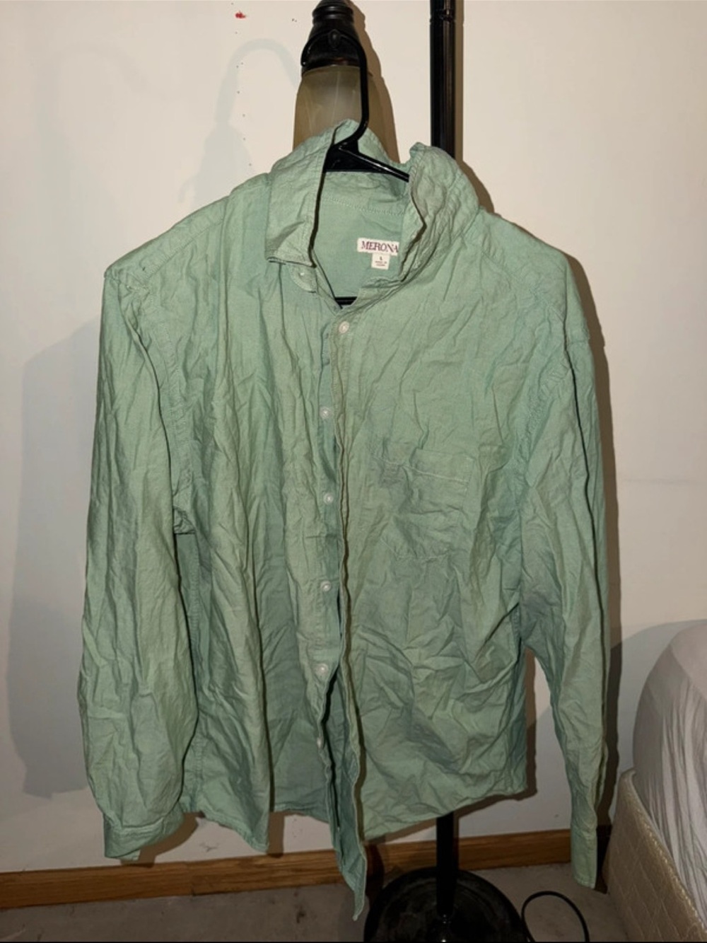 Merona Light Mint Green Long-Sleeve Button-Down Shirt